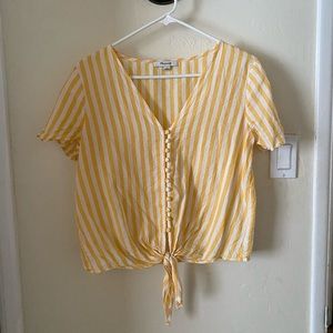 Striped Yellow Blouse Shirt
